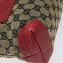 GUCCI GG Canvas Tote Bag Beige Gold Red 019 0402 1705 Auth th6226-9