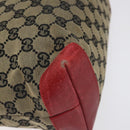 GUCCI GG Canvas Tote Bag Beige Gold Red 019 0402 1705 Auth th6226-16