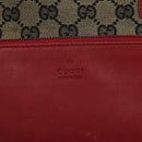GUCCI GG Canvas Tote Bag Beige Gold Red 019 0402 1705 Auth th6226-17