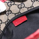 GUCCI GG Canvas Tote Bag Beige Gold Red 019 0402 1705 Auth th6226-18