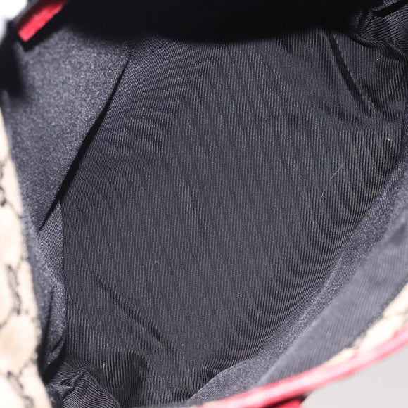 GUCCI GG Canvas Tote Bag Beige Gold Red 019 0402 1705 Auth th6226