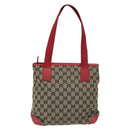 GUCCI GG Canvas Tote Bag Beige Gold Red 019 0402 1705 Auth th6226-2