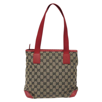 GUCCI GG Canvas Tote Bag Beige Gold Red 019 0402 1705 Auth th6226 - 0