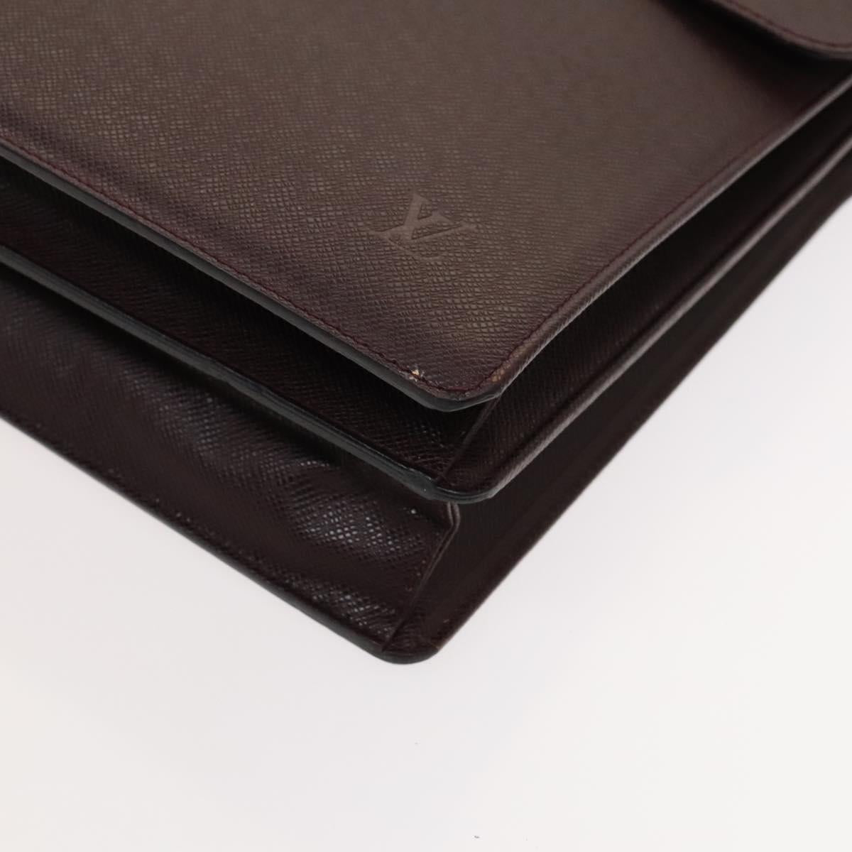 LOUIS VUITTON Taiga Serviette Kourad Business Bag Acajou M30076 LV