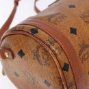 MCM Logogram Vicetos Shoulder Bag PVC Leather Brown Gold Auth th6240-11