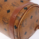 MCM Logogram Vicetos Shoulder Bag PVC Leather Brown Gold Auth th6240-12