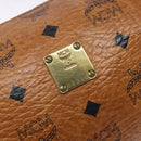 MCM Logogram Vicetos Shoulder Bag PVC Leather Brown Gold Auth th6240-14