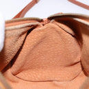 MCM Logogram Vicetos Shoulder Bag PVC Leather Brown Gold Auth th6240-19