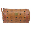 MCM Logogram Vicetos Shoulder Bag PVC Leather Brown Gold Auth th6240-2