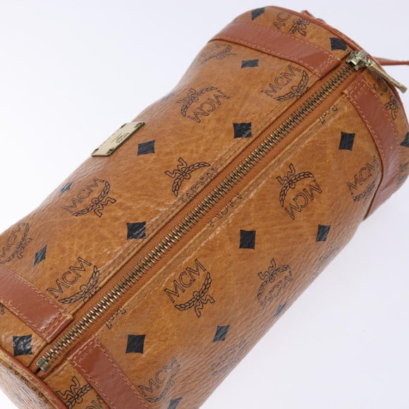 MCM Logogram Vicetos Shoulder Bag PVC Leather Brown Gold Auth th6240