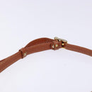 MCM Logogram Vicetos Shoulder Bag PVC Leather Brown Gold Auth th6240-8