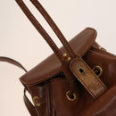 GUCCI Bamboo Backpack Leather Brown Gold 003 1705 0030 Auth th6241-20