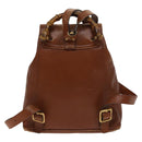 GUCCI Bamboo Backpack Leather Brown Gold 003 1705 0030 Auth th6241-2