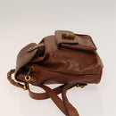 GUCCI Bamboo Backpack Leather Brown Gold 003 1705 0030 Auth th6241-4
