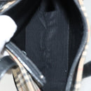 BURBERRY Nova Check Hand Bag Canvas Beige Gold Auth th6248-16