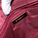 BURBERRY Nova Check Shoulder Bag Canvas Beige Silver Auth th6249-18