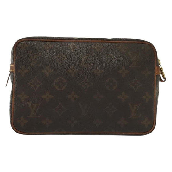 LOUIS VUITTON Monogram Compiegne 23 Clutch Bag M51847 LV Auth th6257