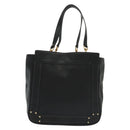 Chloe Shoulder Bag Leather Black Gold Auth th6258-3