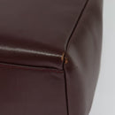 CARTIER Shoulder Bag Leather Bordeaux Gold Auth th6259-16