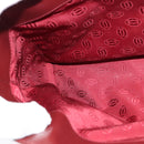 CARTIER Shoulder Bag Leather Bordeaux Gold Auth th6259-18