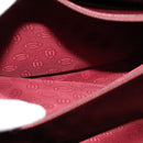 CARTIER Shoulder Bag Leather Bordeaux Gold Auth th6259-19