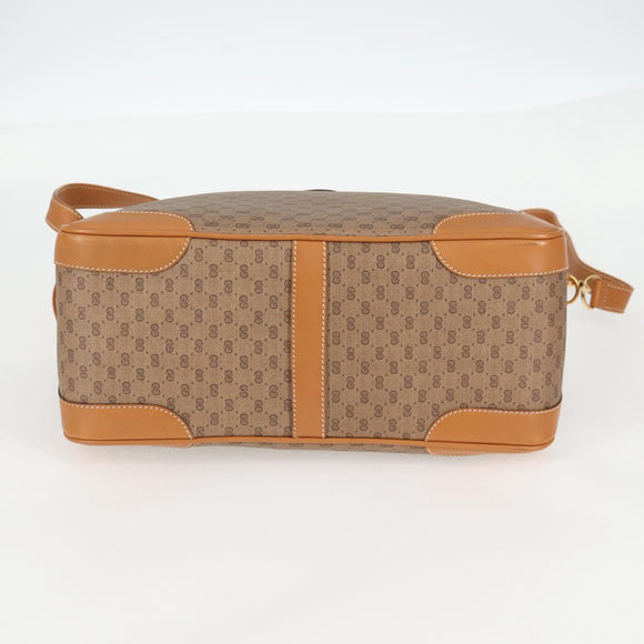 GUCCI Micro GG Supreme Boston Bag PVC 2way Beige Gold 002 122 0033 Auth th6260