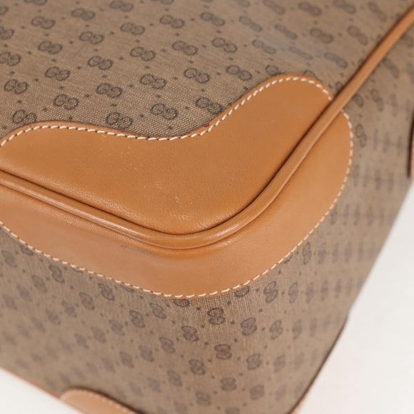 GUCCI Micro GG Supreme Boston Bag PVC 2way Beige Gold 002 122 0033 Auth th6260