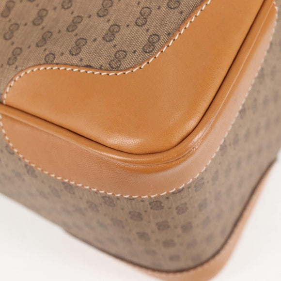 GUCCI Micro GG Supreme Boston Bag PVC 2way Beige Gold 002 122 0033 Auth th6260