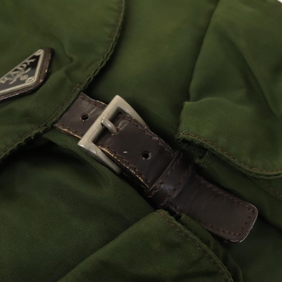 PRADA Backpack Nylon Khaki Auth th6262