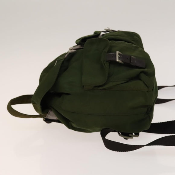 PRADA Backpack Nylon Khaki Auth th6262
