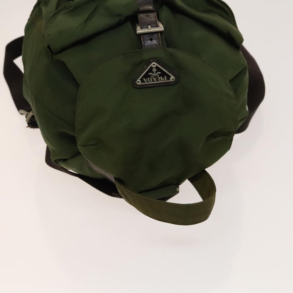 PRADA Backpack Nylon Khaki Auth th6262