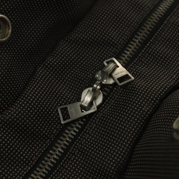 HERMES Fourre Tout MM Hand Bag Canvas Gray Auth th6264