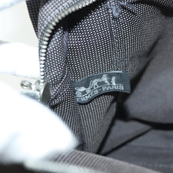 HERMES Fourre Tout MM Hand Bag Canvas Gray Auth th6264