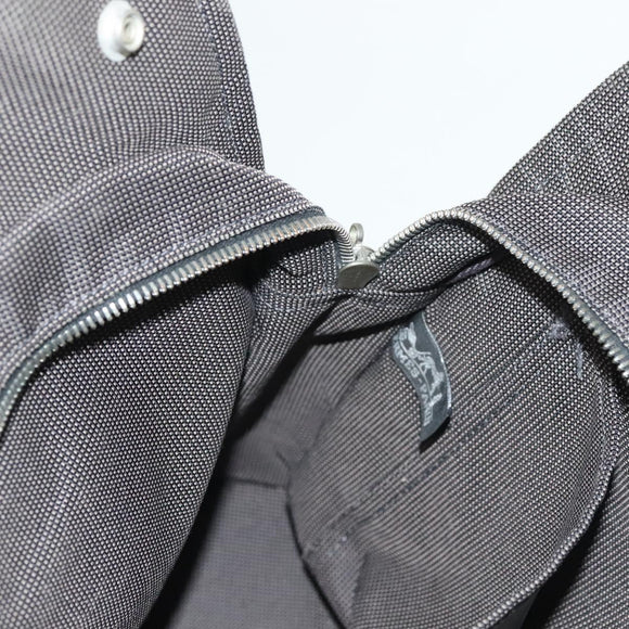 HERMES Fourre Tout MM Hand Bag Canvas Gray Auth th6264