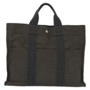 HERMES Fourre Tout MM Hand Bag Canvas Gray Auth th6264-13