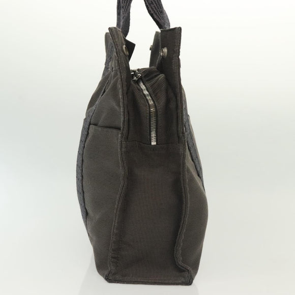 HERMES Fourre Tout MM Hand Bag Canvas Gray Auth th6264