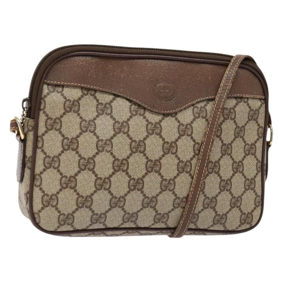 GUCCI GG Supreme Shoulder Bag PVC Beige Gold 007 115 6428 4002 Auth th6267