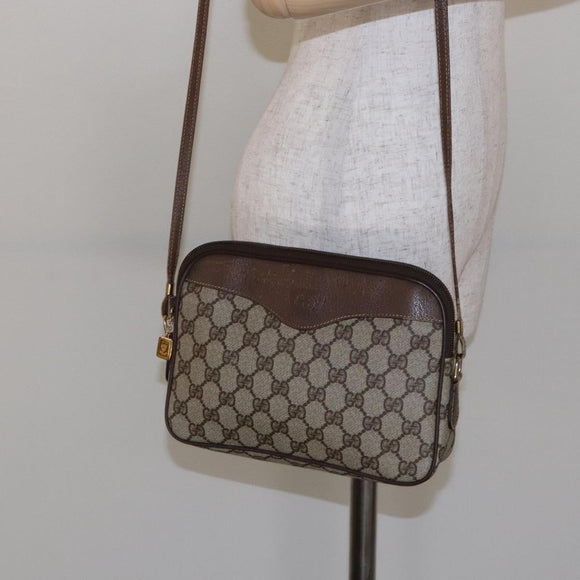 GUCCI GG Supreme Shoulder Bag PVC Beige Gold 007 115 6428 4002 Auth th6267