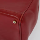 GUCCI Bamboo Web Sherry Line Hand Bag Leather Red Gold 000 122 0316 Auth th6277-9