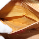 GUCCI Bamboo Web Sherry Line Hand Bag Leather Red Gold 000 122 0316 Auth th6277-11