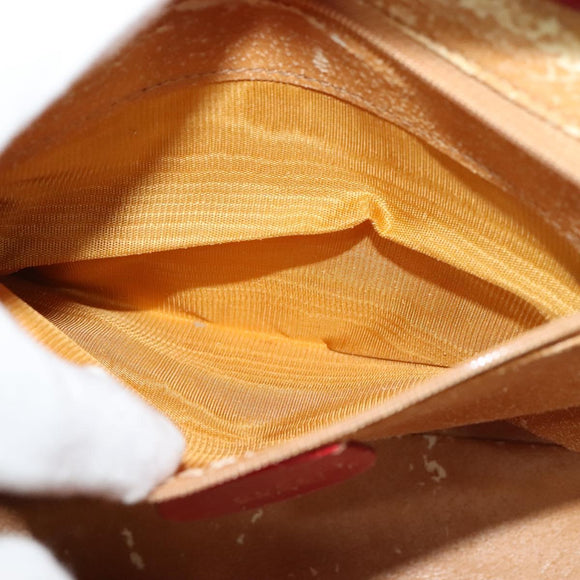 GUCCI Bamboo Web Sherry Line Hand Bag Leather Red Gold 000 122 0316 Auth th6277