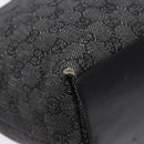 GUCCI GG Canvas Tote Bag Black Silver 31243 Auth th6279-11