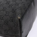 GUCCI GG Canvas Tote Bag Black Silver 31243 Auth th6279-13