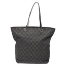 GUCCI GG Canvas Tote Bag Black Silver 31243 Auth th6279-2
