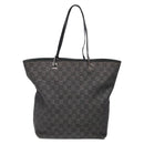 GUCCI GG Canvas Tote Bag Black Silver 31243 Auth th6279-3