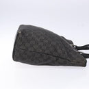 GUCCI GG Canvas Tote Bag Black Silver 31243 Auth th6279-4