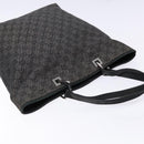 GUCCI GG Canvas Tote Bag Black Silver 31243 Auth th6279-6