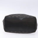 GUCCI GG Canvas Tote Bag Black Silver 31243 Auth th6279-9