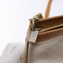 GUCCI Micro GG Supreme Shoulder Bag PVC White Gold Auth th6280-10