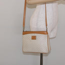 GUCCI Micro GG Supreme Shoulder Bag PVC White Gold Auth th6280-22